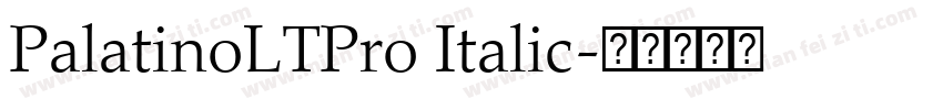 PalatinoLTPro Italic字体转换